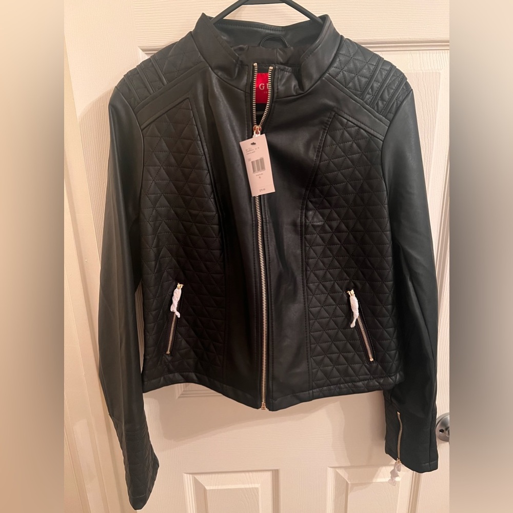Guess Jet Black PU Jacket